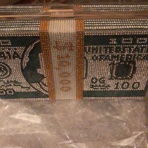 Beautiful green rhinestone bag